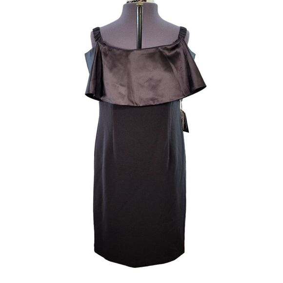Adrianna Papell Off-the-Shoulder Short Dress Sz 14 - Picture 1 of 14